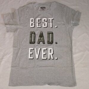 Gray 'Best Dad Ever' Men's large graphic tee